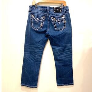 Miss Me Boyfriend Denim Capri Embellished  28 us
